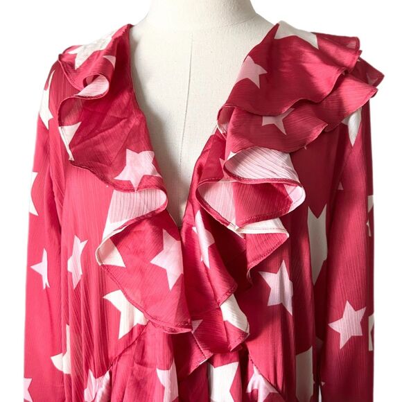 NEW Sister Jane Star Baker Ruffle Midi Dress in Red Size XL - Picture 2 of 5